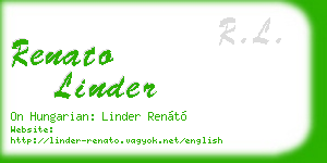 renato linder business card